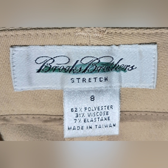 Brooks Brothers Stretch Fine Twill Wide-Leg Trouser Pants Size 8 - Picture 3 of 11